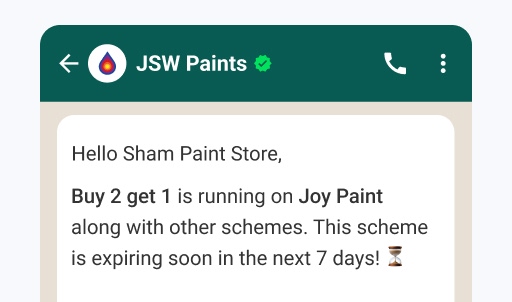 Push scheme and promo alerts via notifications  - Visual Merchandising